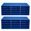 Adiroffice 15-Compartment Cardboard Literature File Organizer, Blue, PK2 ADI501-15-BLU-2pk